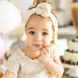 Souris Mini - Cream Crochet Linen Baby Dress