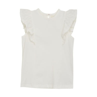 Creamie - White Lace Sleeve Top
