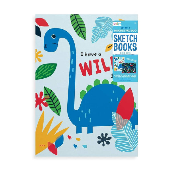 OOLY - Doodle Pad Duo Sketchbooks: Dino. Days - Set of 2