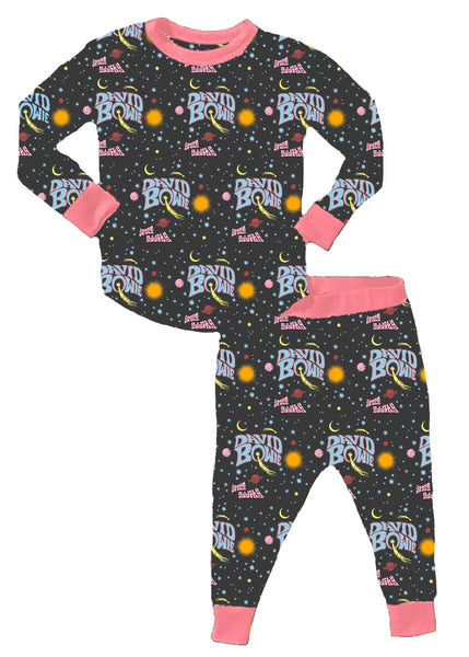 Rowdy Sprout - David Bowie Thermal Set in Pink