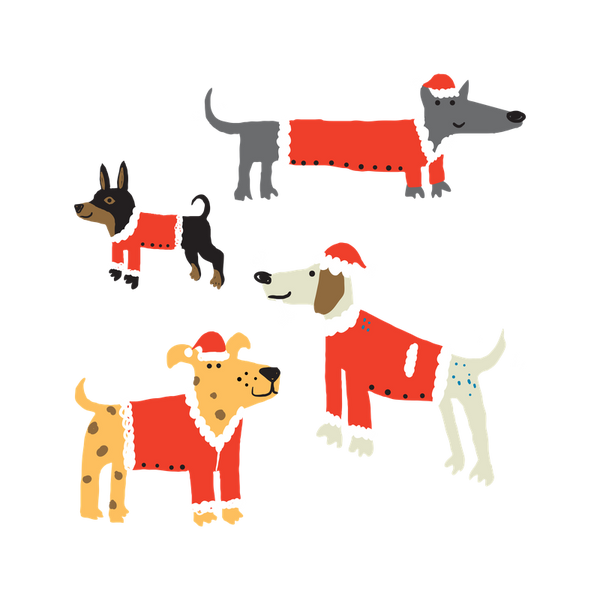 Tattly - Holiday Hounds Tattoo Pair