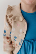 Babysprouts | Girl's Floral Knit Cardigan