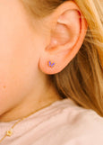 Pierced Co - Tiny Purple Butterfly Earrings