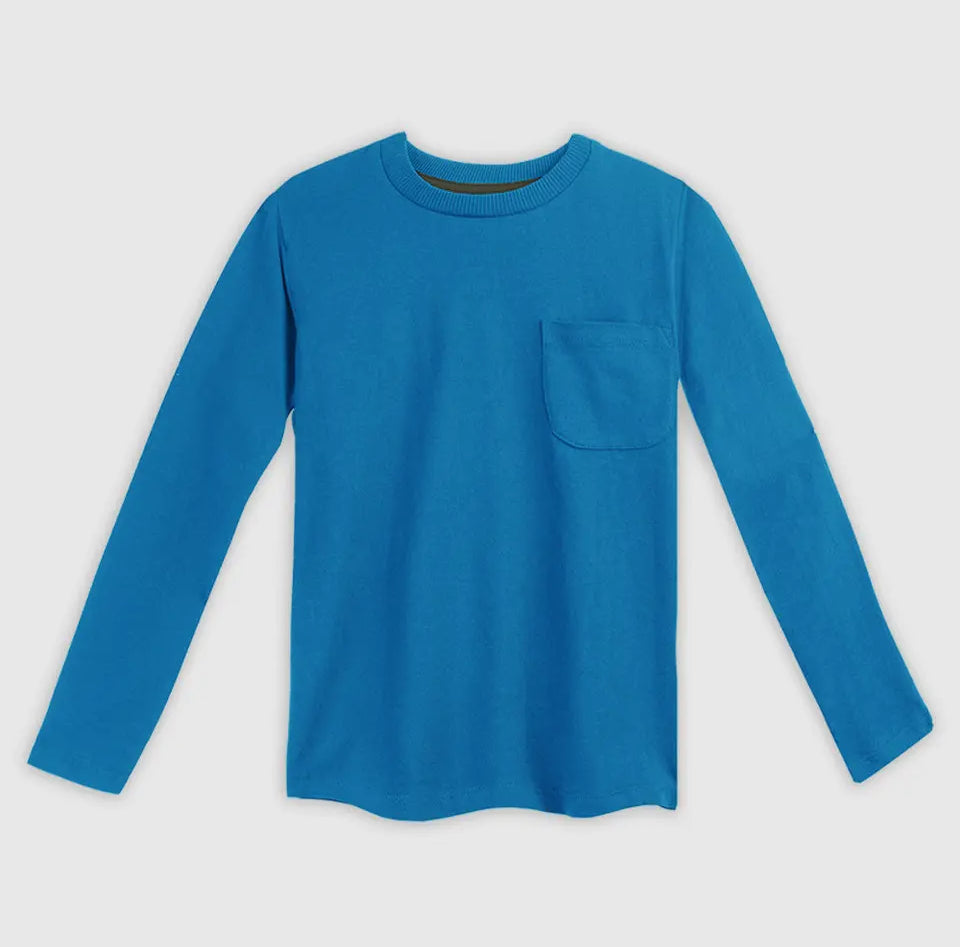 Mightly - Organic Cotton Long Sleeve Shirt - Royal Blue