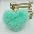 Sweet Cherry Sky - Furry Heart Plush Keychain
