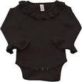 MONAG - Long Sleeve Ruffle Baby Onesie, Frill Baby Bodysuit