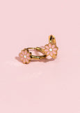 Pierced Co - Peach Daisy Huggies