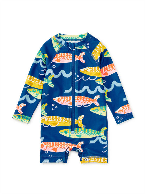 Tea Collection - Rash Guard Baby Swimsuit - Sardinas del Mar