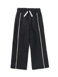 Tea Collection -  Lace Trim Track Pants - Black