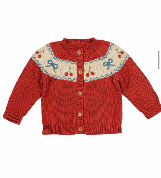 Wild Wawa - Sweetheart Cardigan - Cherry Red