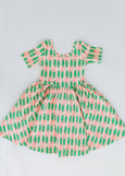 Good Apples Kids - Short Sleeve Twirl Dress in Pink Tulips