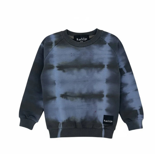 Raomio - Organic Cotton Crewneck — Limited Tie-Dye Drop Blue