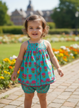 Layola Layered Swing Dress : TEAL : Infant : Toddler : Big Girl : Yo Baby