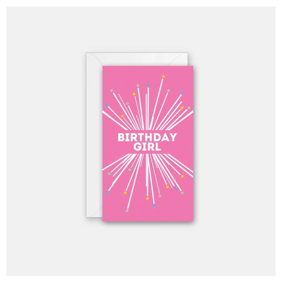 Rock Scissor Paper - Girl Starburst - Gift Enclosure Card