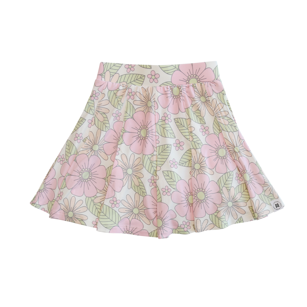 Sweet Bamboo - Pleated Skort - Groovy Love