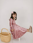 Ollie Jay - Gwendolyn Dress in Tea Rose Crushed Velvet