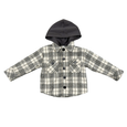 Babysprouts | Kid's Hooded Shacket - Granite Plaid