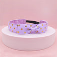 Frog Sac - Adjustable No Slip Polka Dot Bow Headband for Girls - Purple