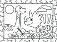 EDC Publishing - Stained Glass Coloring, Dinosaurs