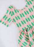 Good Apples Kids - Short Sleeve Twirl Dress in Pink Tulips