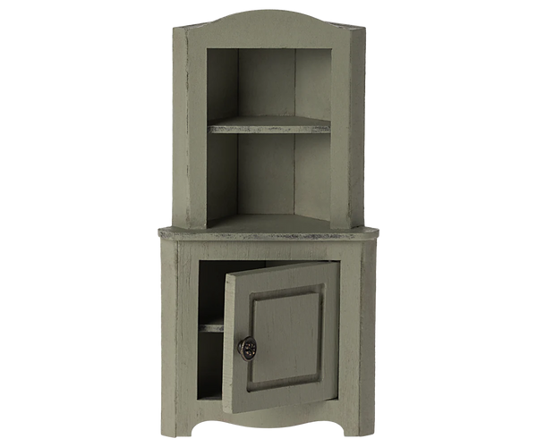 Maileg - Corner Cabinet, Mouse - Light Green