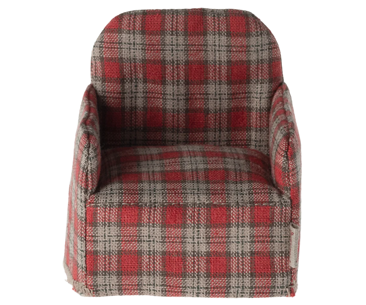 Maileg - Chair, Mouse - Red Checker