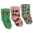 Good Luck Sock - Butterflies, Hedgehogs and Ladybugs Kids Socks / 3-Pack