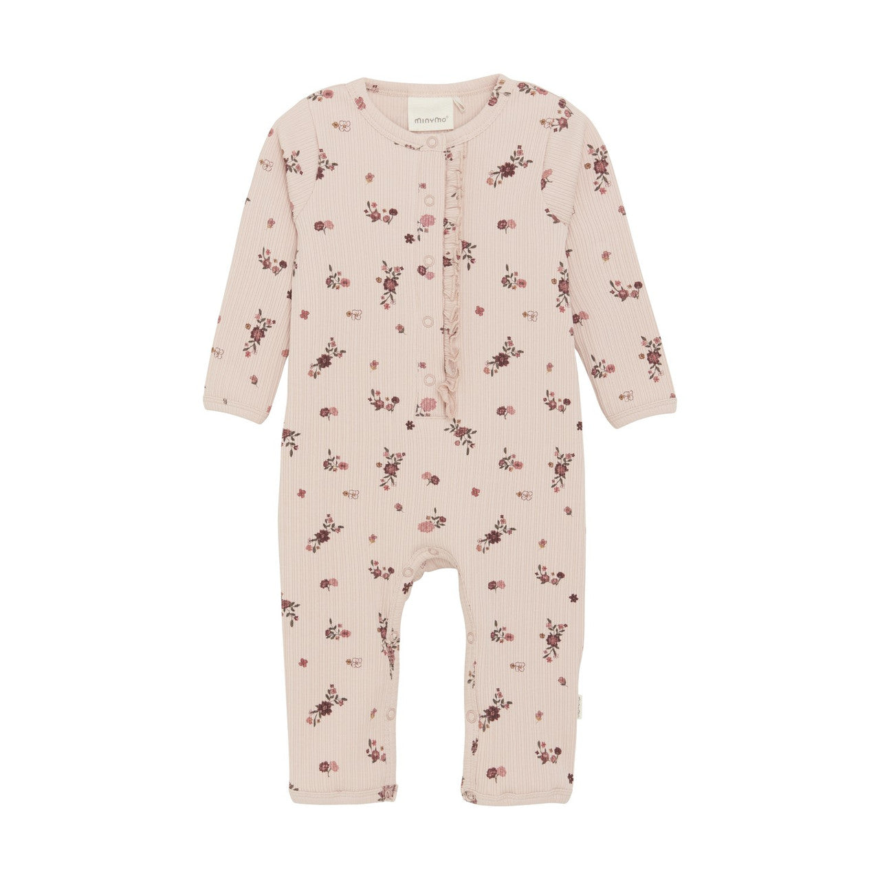 Minymo - Romper in Sepia Rose Floral Baby Girl