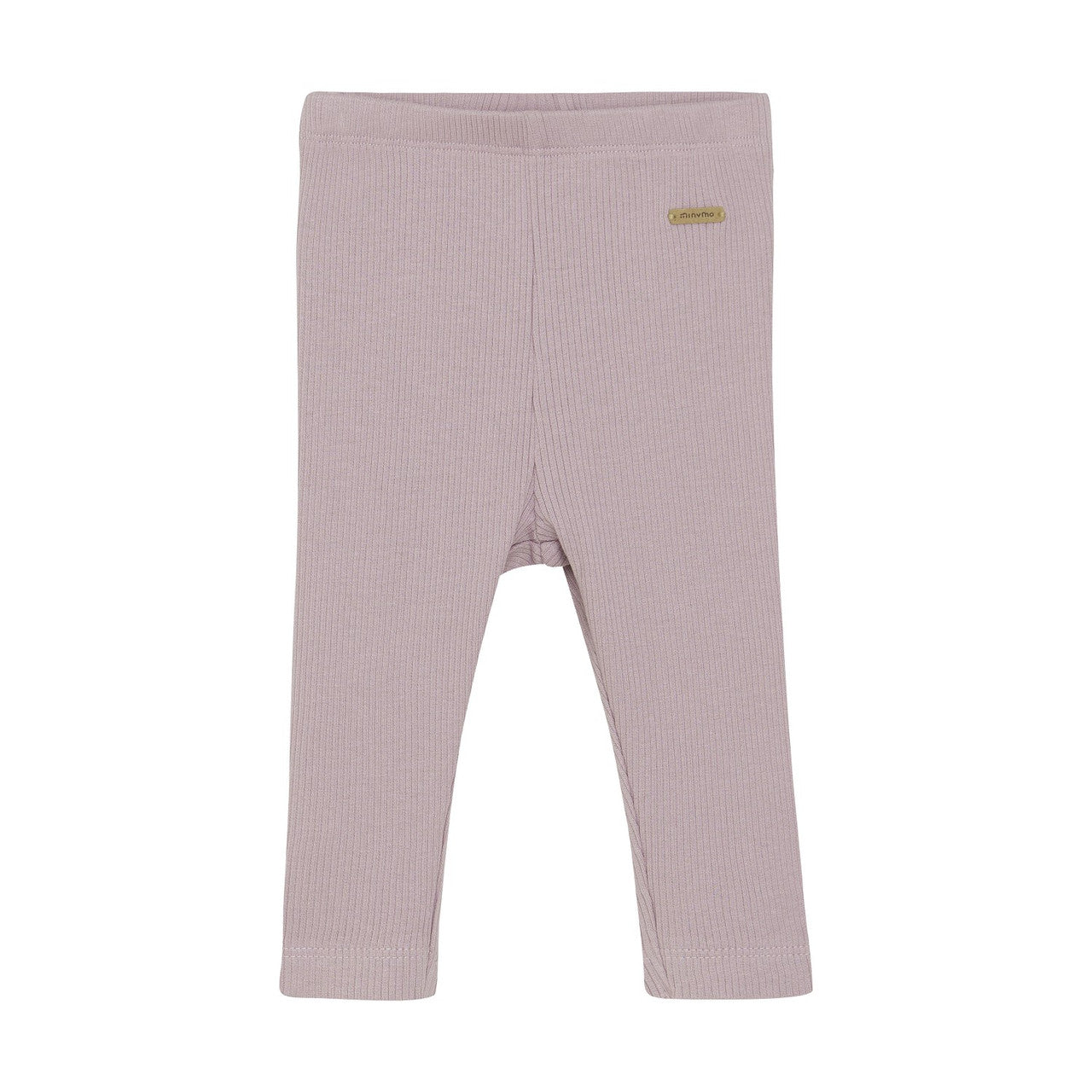 Minymo - Dawn Pink Baby Ribbed Leggings