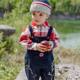 Souris Mini - Relaxed Fit Navy Corduroy Baby Over-alls