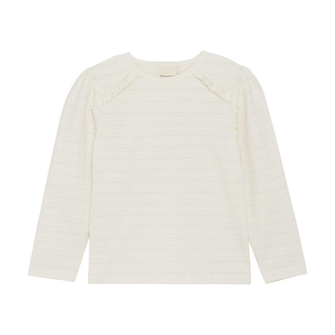 Minymo - Long Sleeve Jaquard Shirt in Eggnog