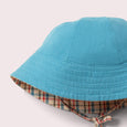 Little Green Radicals - Checked Seersucker Reversible Sunhat
