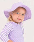 RuffleButts - Girls Lavender Swim Hat