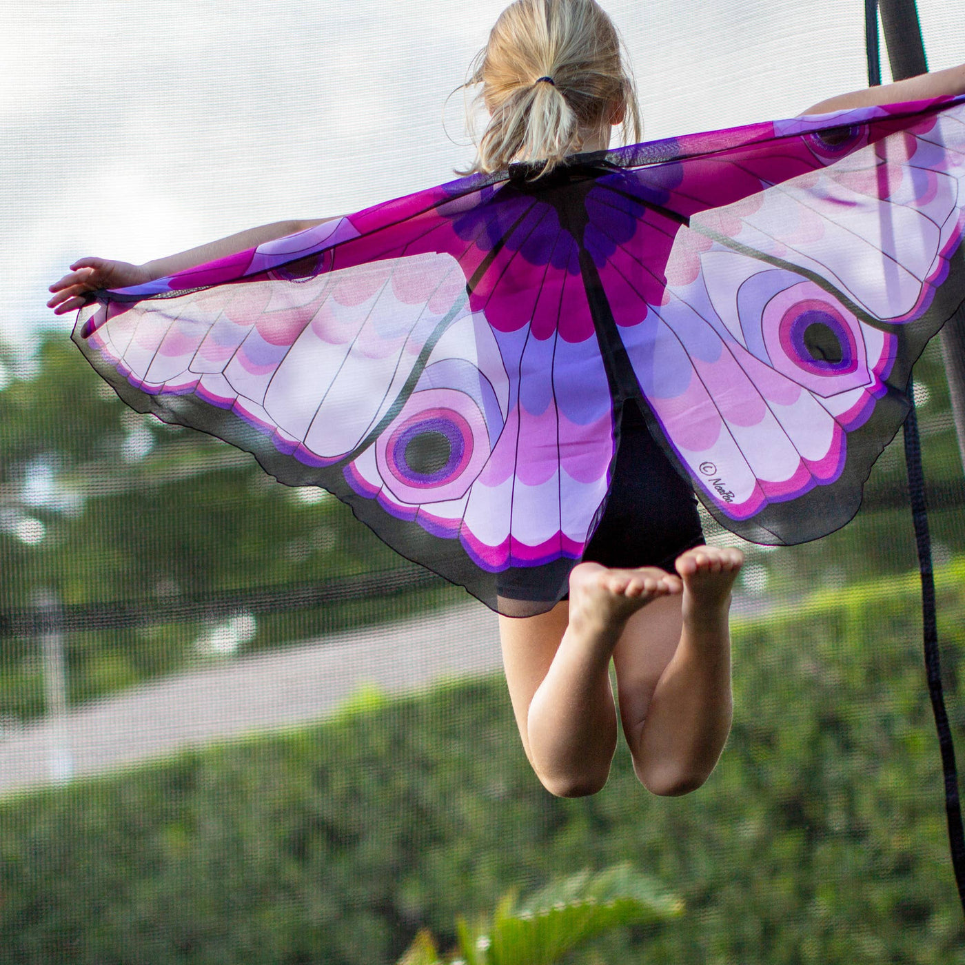 DREAMY DRESS-UPS® - Pink Butterfly With Eyes Wings + Mask