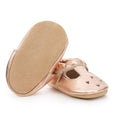 BirdRock Baby - Mary Jane Baby Leather Moccasins - Rose Gold