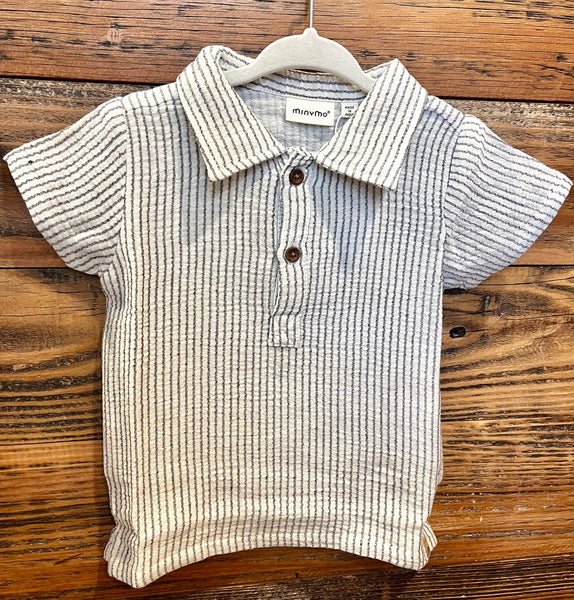 Minymo - Odyssey Gray Woven Shirt