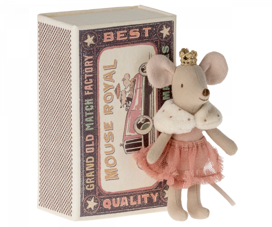 Maileg - Princess Little Sister, Mouse in Box - Rose