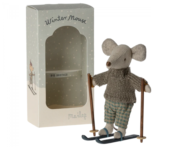 Maileg - Winter Mouse with Ski Set, Big Brother