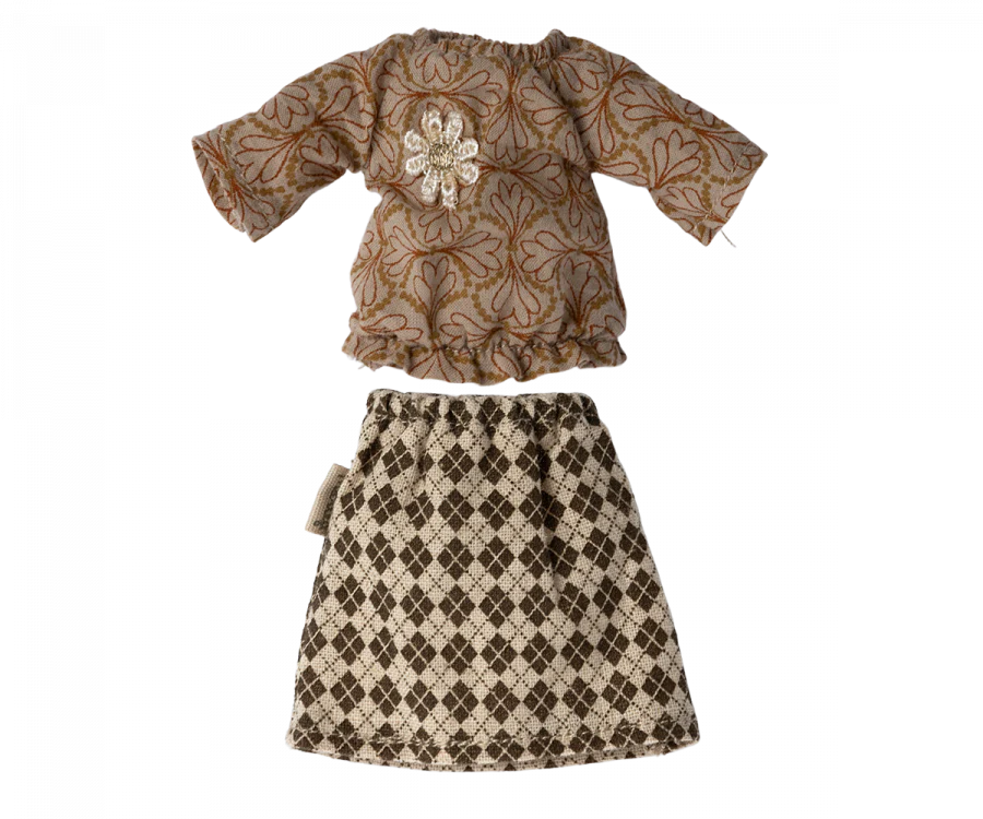 Maileg - Blouse and skirt for grandma mouse