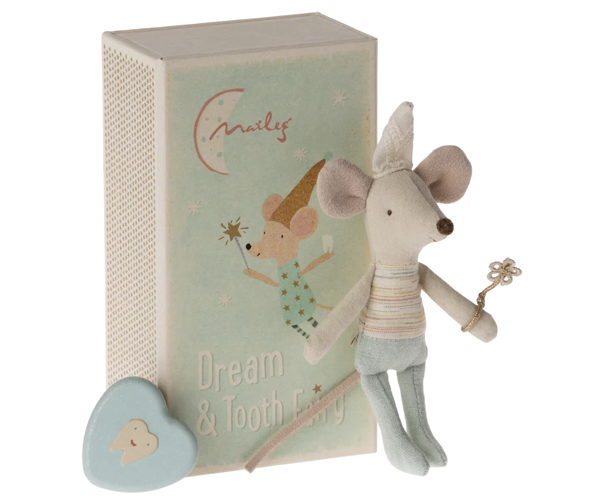 Maileg - Tooth fairy mouse, Little brother in matchbox