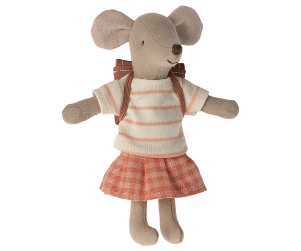Maileg - Tricycle Mouse, Big Sister - Coral