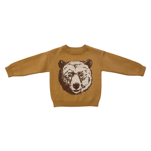 Babysprouts | Knit Sweater - Brown Bear