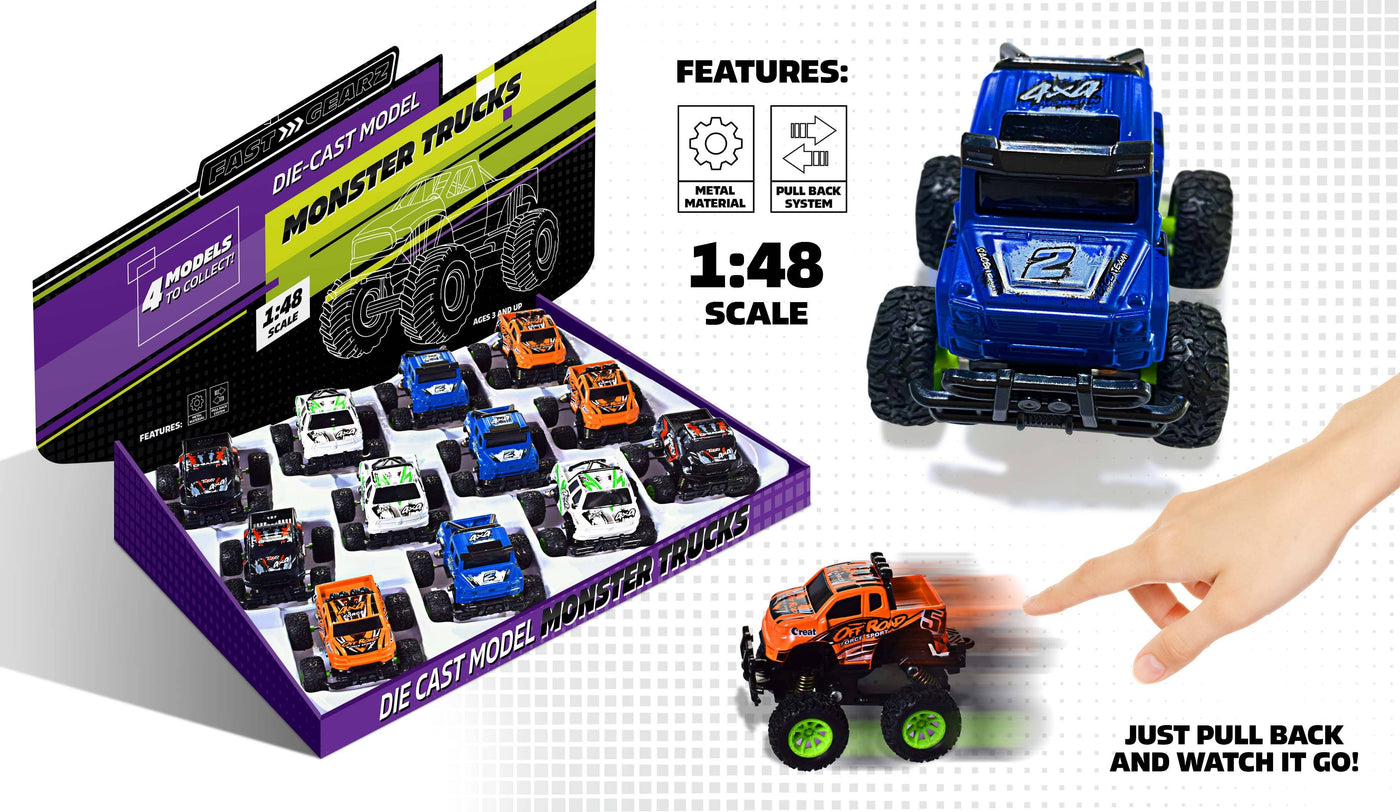 Anker Play Products - Die Cast Pullback Monster Truck