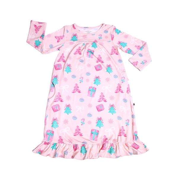 Sweet Bamboo - Christmas at Tiffany's - Gifts, Ribbon & Pearls Nightgown