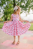 Ollie Jay - Tank Dress in Strawberry Dream | girls Pocket Twirl Dress