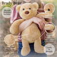 World's Softest Lushee 16 inch - Brady Tan Bear  - Beverly Hills Teddy Bear Company