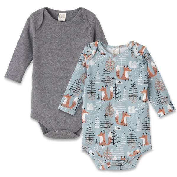 Tesa Babe - Foxy Forest Set Of 2 Baby Bodysuits