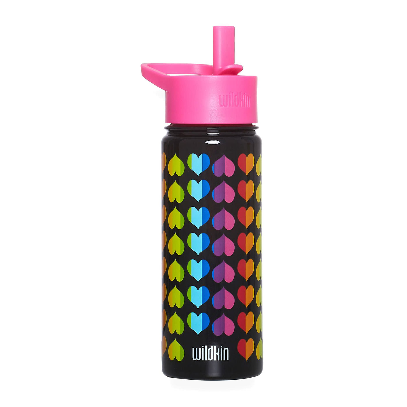 Wildkin - Rainbow Hearts 18 oz Steel Water Bottle