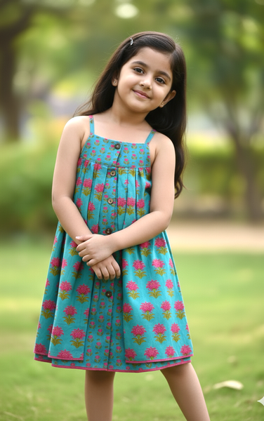 Layola Layered Swing Dress : TEAL : Infant : Toddler : Big Girl : Yo Baby