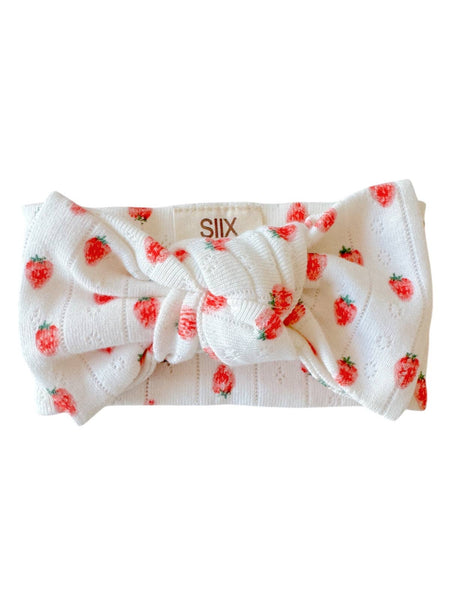 White Strawberry / Organic Pointelle Bow - SIIX Collection